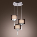 Modern Stunning Multi-light Pendant Features Round Iron Base abd Dazzling Faceted Crystal Drops Creating Sophisticated Look