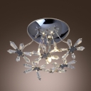 Gleaming Wall Sconce Features Chrome Finish Paired With Sparkling Flowering Crystals