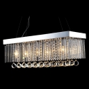 Eye-catching Chandelier Featuring Glistening Crystals and Dazzling Chrome Finish Deatails