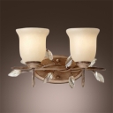 Beautiful Scrolls and Beaded Crystal Leaves Makes Traditional Wall Light Fixture Welcomed Addition to Your Home