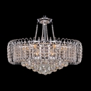 Bold and Elegant Pendant Light  Hanging Cluster of Crystal Globes and Crystal Beaded Strands