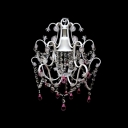 Intricately Accented and Masterfully Designed Chandelier Features White Finish and Gracefully Sculpted Arms