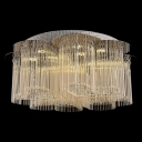 Beautiful Flower Shape and Crystal Heart Accented Romantic and Graceful Flush Mount Light