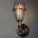 Antique Copper  Finished Warehouse Industrial LED Wall Light