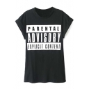 Black Short Sleeve It Letters Print T-Shirt