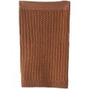 Brown Vintage Cable Knitted Midi Skirt