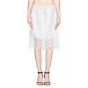 Leaves Lace Crocheted Bodycon Skirt