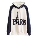 Classic Letter Print Long Sleeve Hoodie in Cotton