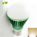 Green 300lm E27 3W  Warm White Light