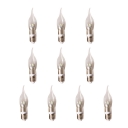 10Pcs 3W Silver E27 Candle Bulb  360° Warm White