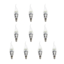 Cool  White 5730SMD 10Pcs  E14  AC85-265V 5W LED Candle Bulb