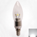 E27 360° 240lm Candle Bulb 3W Silver  Cool White
