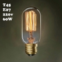 60W 220V T45 E27 Mini Edison Bulb