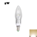 Warm White Silver E14 5W 85-265V LED Candle Bulb