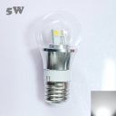 6000K 5W 85-265V E27 Mini LED Ball Bulb  in Silver Fiinish