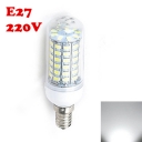 220V E27 6W 6500K  Clear LED Corn Bulb