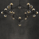 Contemporary Chandelier Globe 21-Light