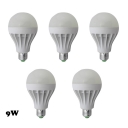 350lm Cool White 9W 5Pcs E27 5730SMD LED Globe Bulb