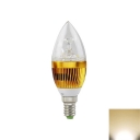 3Leds 180lm 85-265V E14 3W Golden Candle Bulb