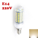 56Leds 2850K 220V E14 6W Clear LED Corn Bulb