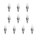 10Pcs  Cool  White E14-5730 AC85-265V 5W LED Candle Bulb