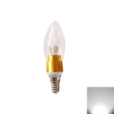 Cool White LED  E14 Candle Bulb 3W Golden 360°