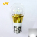 6000K 300lm 5W 85-265V E27 Mini LED Ball Bulb  in Gold Fiinish