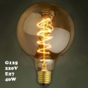 220V E27 Spiral G125  40W 125*175mm Edison Bulb