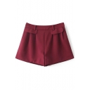 Pleated Zippered Shorts in Loose Fit