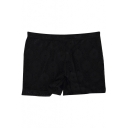 Black Lace Elastic Basic Skinny Shorts