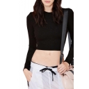 Sexy Fitted Black Skinny Open Waist Long Sleeve Sweater