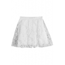 Floral Organza Zip Back Mini Flared Skirt