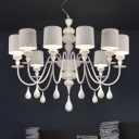Eight Light 43.3”Wide Large Designer Chandelier Pendant Light for Living Room