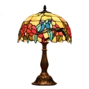 Country Style 12 Inch Wide Tiffany Living Room Table Lamp with Brilliant Jewels