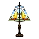 Beside Lamp Blue Stained Glass Tiffany One-light Desk Lamp