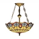 Baroque Pattern 16 Inch Chandeier Pendant Lighting in Tiffany Stained Glass Style