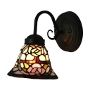 Downward Lighting Stained Glass Tiffany One-light Wall Sconce