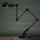 Vintage Task  1-Light Floor Lamp in Black Finish