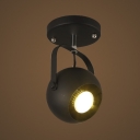 Matte Black 6''Wide Bar Spotlight LED Close to Ceiling Light