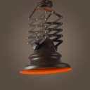  1 Light Bowl Lamp Scissor Accordion Industrial LED Pendant 