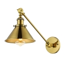 Industrial Style 1 Light Wall Sconce in Antique Brass for Living Room Bedside Porch