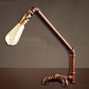 Industrial Evolution LED Table Lamp in Antique Copper Finish