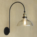 1 Light LED Wall Sconce with Clear Glass Shade