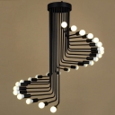 Black Industrial Style 26 Light 26 Tier LED Chandelier