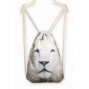 Lion Face Drawstring Backpack