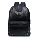 Cool Black PU Laptop Backpack/Laptop Bag/School Bag/Travel Bag
