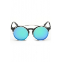 Detachable Alloy Steampunk Mirrored Round Hiking Sunglasses（Free Glasses Box）