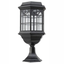 Heatproof 18'' H Wireless 12 LED Solar Outdoor Lantern Post Light