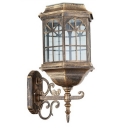 14 Inches High Antique Bronze Solar Powered LED Outdoor Wall Lamp