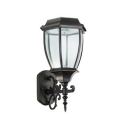 Matte Black Simple Nine Inches Wide Nature Powered LED Outdoor Wall Lamp